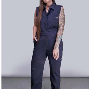 Wildfang The Essential Sleeveless High Waist Coveralls Navy